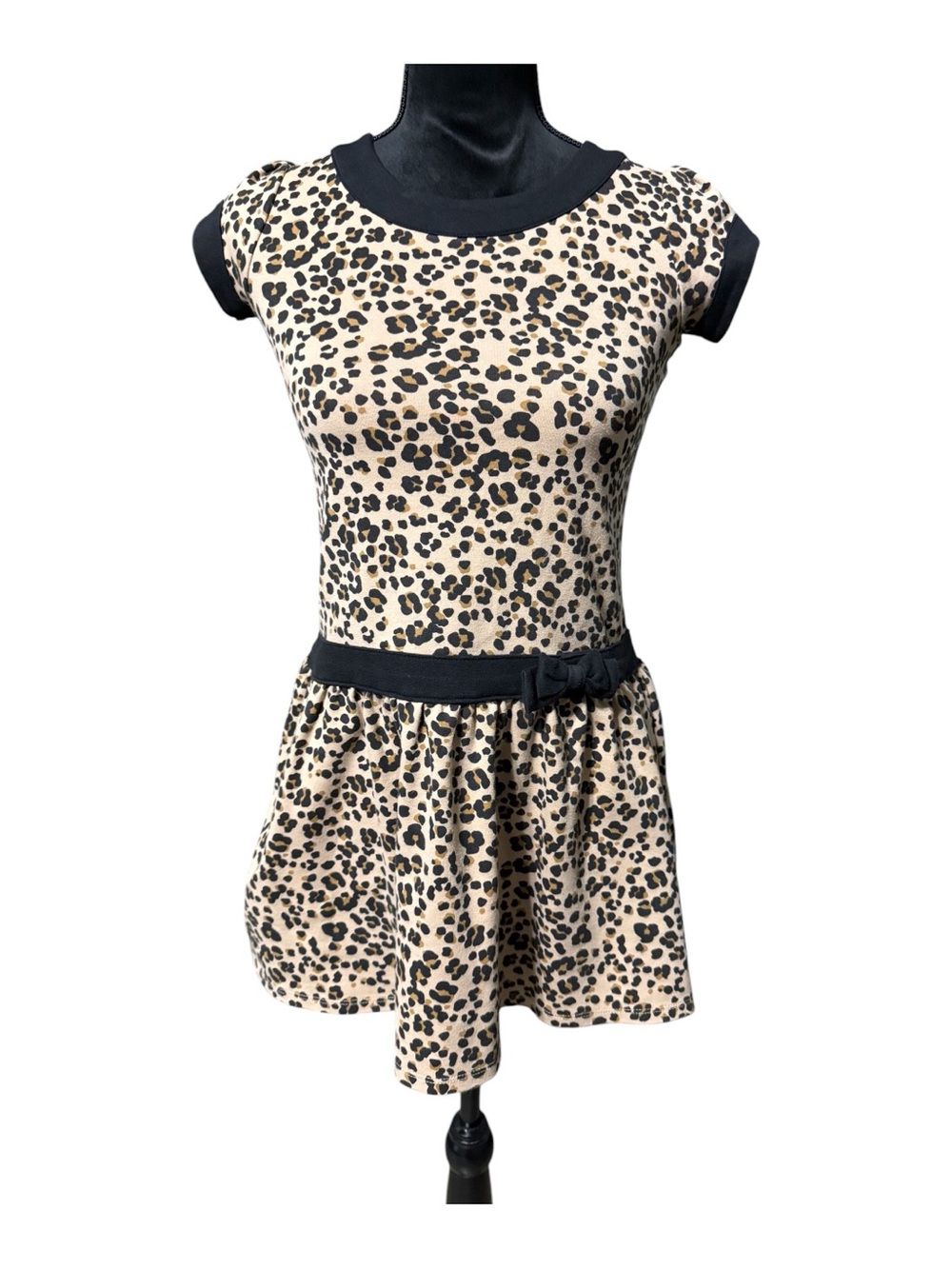 Gymboree Leopard Print Dress with Black Trim